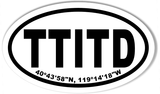 TTITD Oval Stickers 3x5"