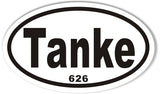 Tanke 626 Custom Oval Bumper Stickers