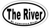 The River St. Lawrence River  Euro Oval Stickers