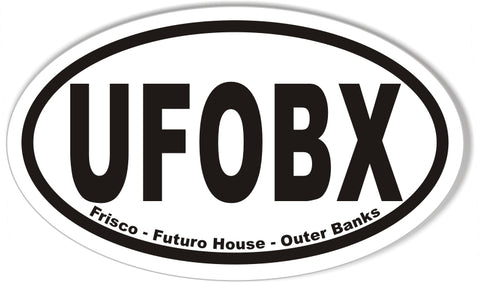 UFOBX Oval Bumper Stickers