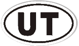 UT Utah Oval Sticker