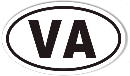 VA Virginia Oval Sticker