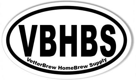VBHBS VetterBrew HomeBrew Supply Oval Bumper Stickers