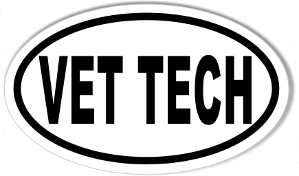 VET TECH Euro Oval Bumper Stickers