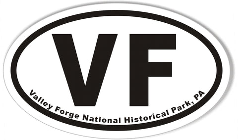 VF Valley Forge National Historical Park, PA Oval Bumper Sticker
