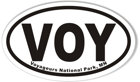 VOY Voyageurs National Park, MN Oval Sticker