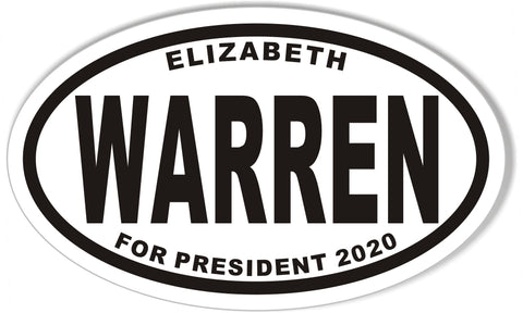 Elizabeth Warren for President Oval Bumper Sticker
