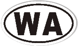 WA Washington Oval Sticker