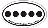 Washington Biathlon Association Oval Bumper Stickers
