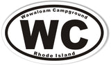 WC Wawaloam Campground Oval Bumper Stickers
