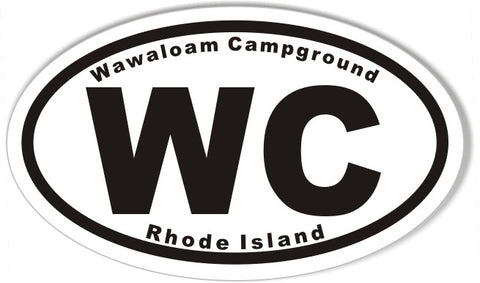 WC Wawaloam Campground Oval Bumper Stickers