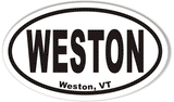WESTON Weston, VT Oval Stickers