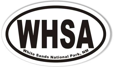 WHSA White Sands National Park, NM Oval Bumper Stickers