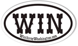 WIN WinthropWashington.com Custom Oval Bumper Stickers