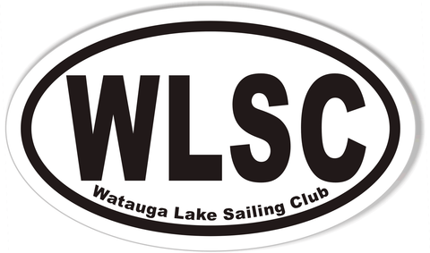 WLSC Watauga Lake Sailing Club Oval Bumper Stickers