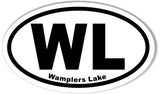 WL Wamplers Lake  3x5" Custom Euro Oval Stickers
