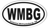 WMBG Colonial Williamsburg, VA Oval Bumper Sticker