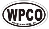 WPCO WOODLAND PARK, CO Oval Bumper Stickers