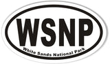 WSNP White Sands National Park Oval Bumper Stickers