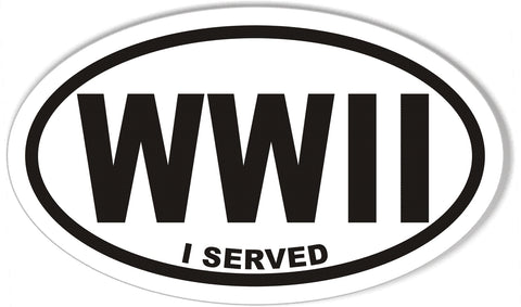 WWII Oval Bumper Stickers