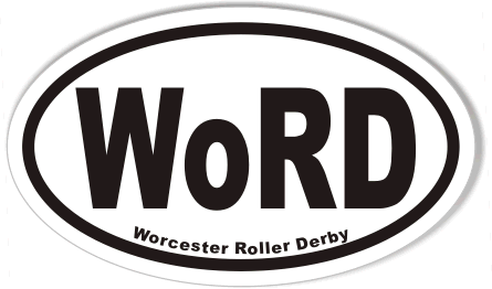 WoRD Oval Stickers 3x5"