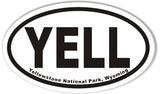 Yellowstone National Park, Wyoming Oval Sticker