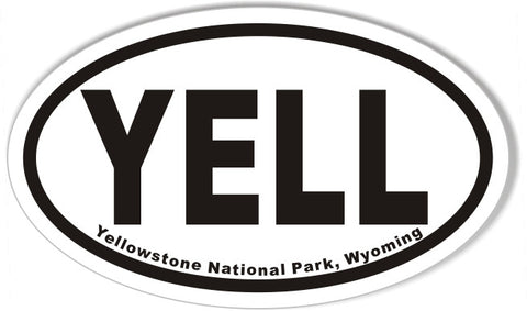 Yellowstone National Park, Wyoming Oval Sticker
