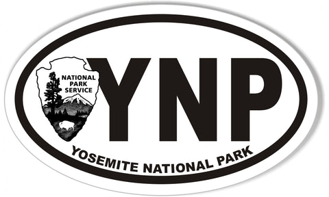 Yosemite National Park Oval Bumper Sticker