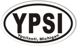 YPSI Ypsilanti, Michigan Euro Oval Sticker