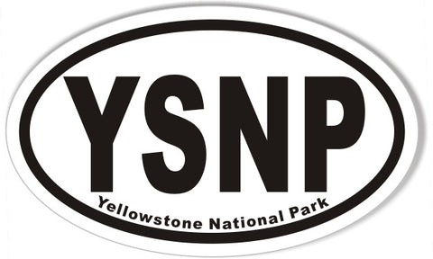 YSNP Yellowstone National Park Oval Sticker