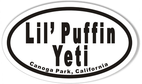 Lil’ Puffin Yeti Oval Bumper Stickers (Bulk)