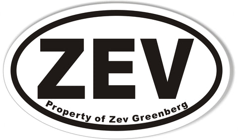 ZEV Oval Bumper Stickers