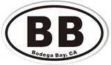 Bodega Bay BB Euro Oval Sticker 3x5