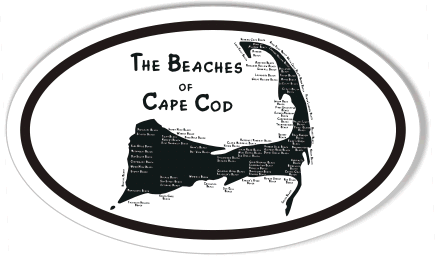 Cape Cod Beaches Oval Bumper Stickers