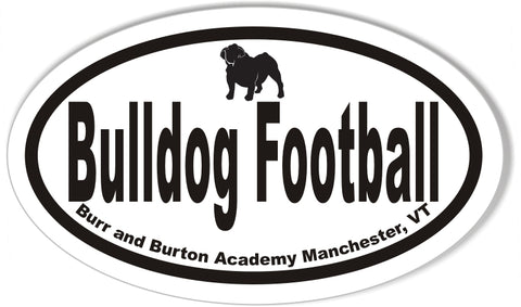 Bulldog Football Oval Stickers