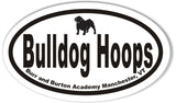 Bulldog Hoops Oval Stickers