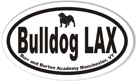 Bulldog LAX Oval Stickers