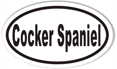 Cocker Spaniel Euro Oval Sticker