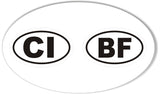 Country Bike Mini Oval Bumper Stickers