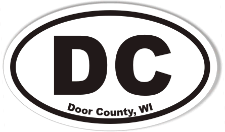 DC Door County, WI Euro Oval Sticker