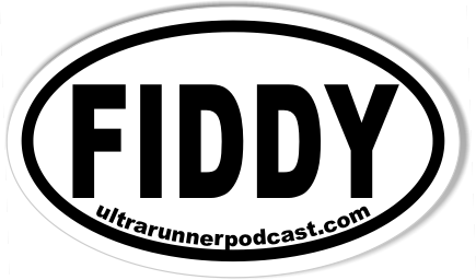 FIDDY www.ultrarunnerpodcast.com Oval Sticker 3x5