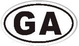 GA Georgia Oval Sticker