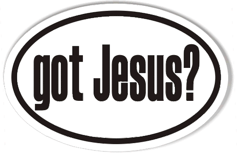 got Jesus? Euro Oval Bumper Sticker