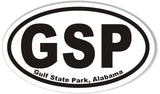 GSP Gulf State Park, Alabama Oval Stickers