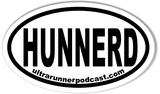 HUNNERD www.ultrarunnerpodcast.com Oval Sticker 3x5