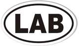 LAB Black Lab Euro Oval Sticker