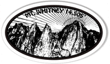 MT. WHITNEY Oval Stickers