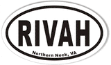 RIVAH Northern Neck Oval Stickers 3x5"