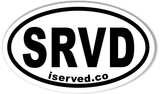 SRVD Custom Oval Bumper Stickers