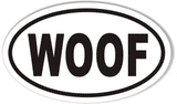 WOOF Euro Oval Sticker
